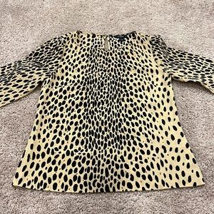 JCREW animal print blouse